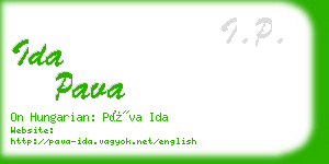 ida pava business card
